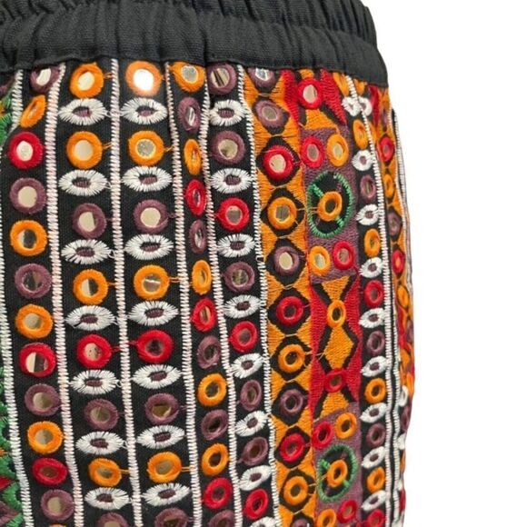 Anthropologie Tolani Michelle Black Mirrored Skirt Women's Size Medium - Picture 5 of 13